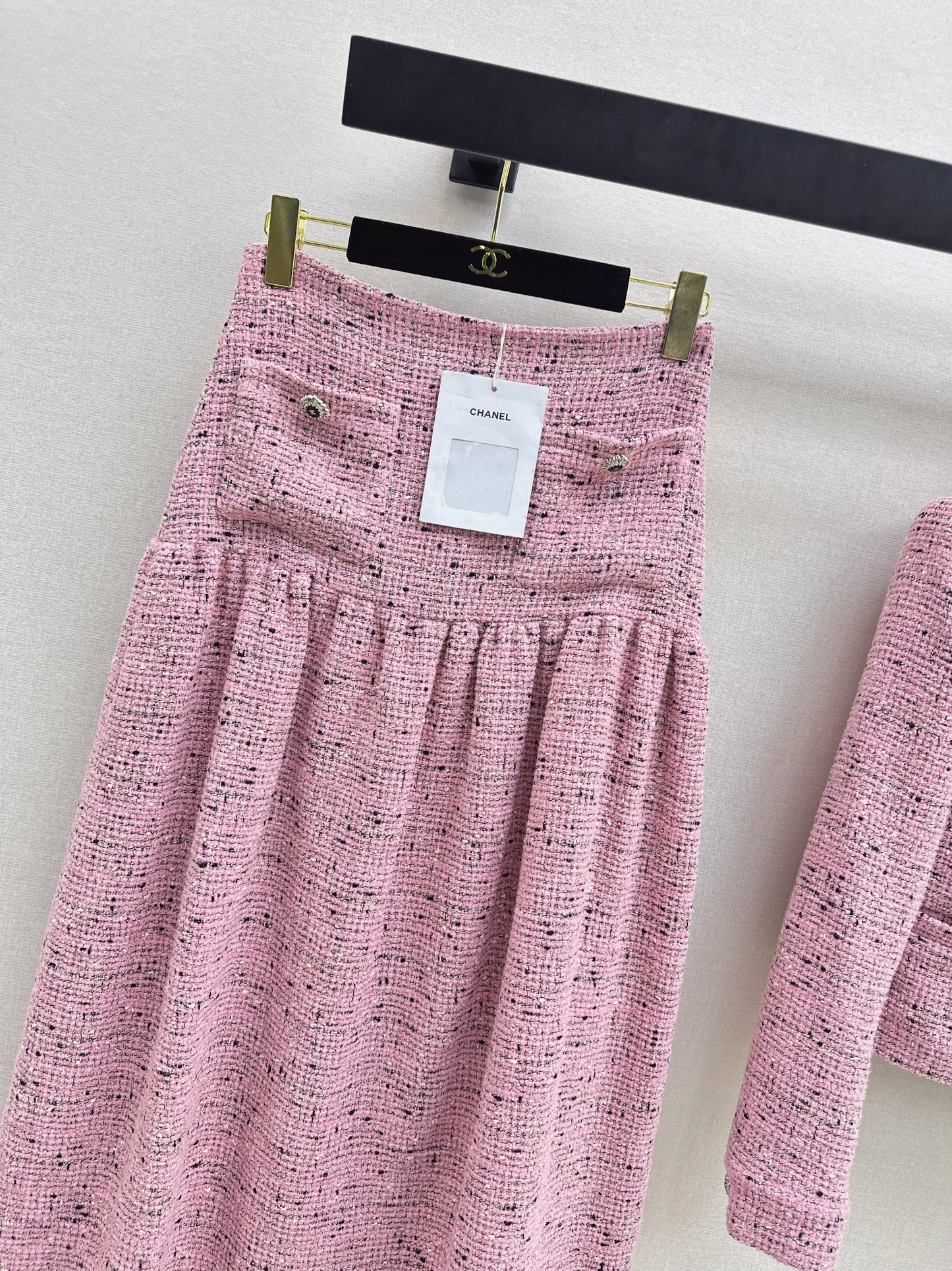 High-Waisted Pleated Long Skirt