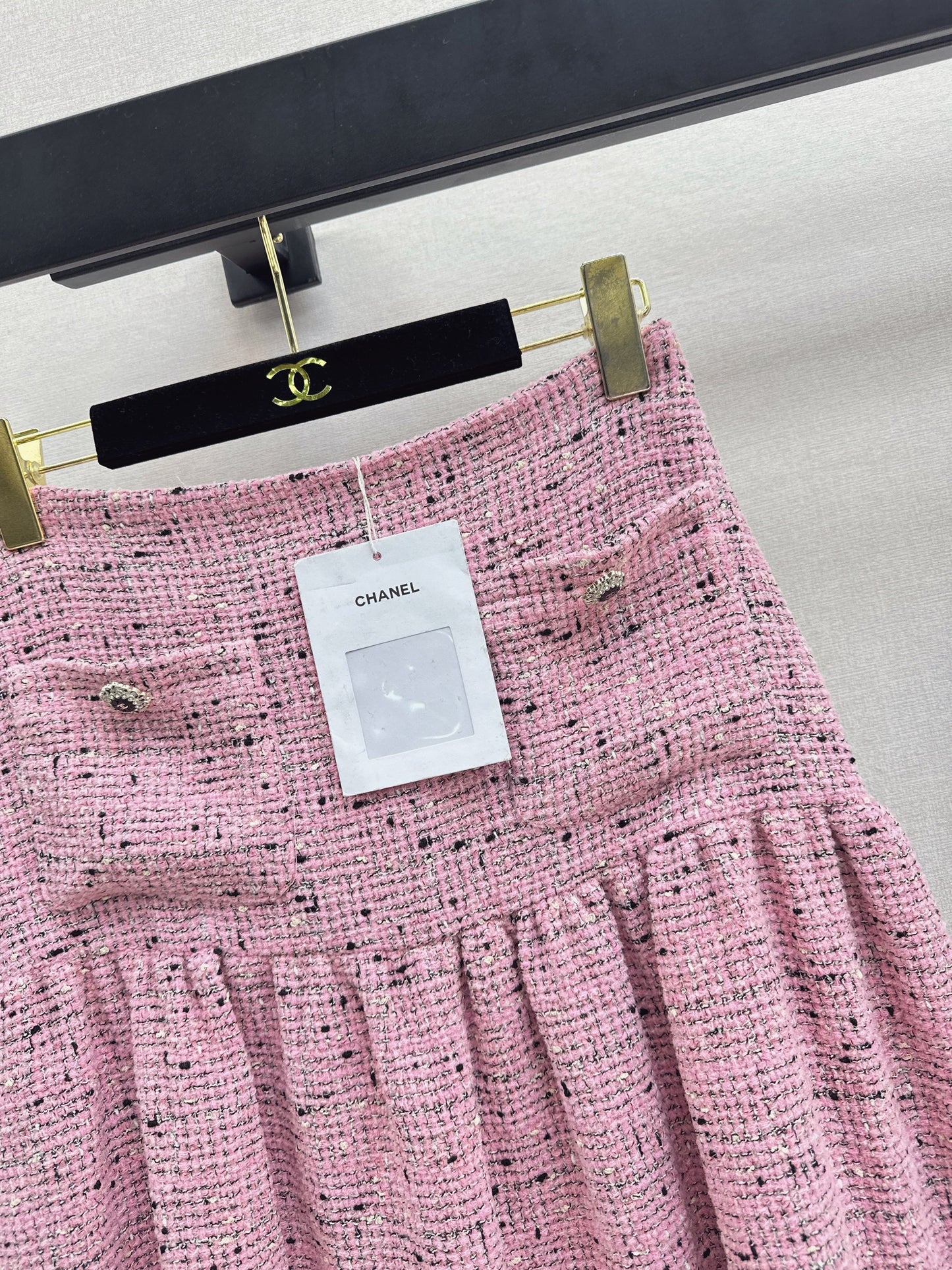 High-Waisted Pleated Long Skirt
