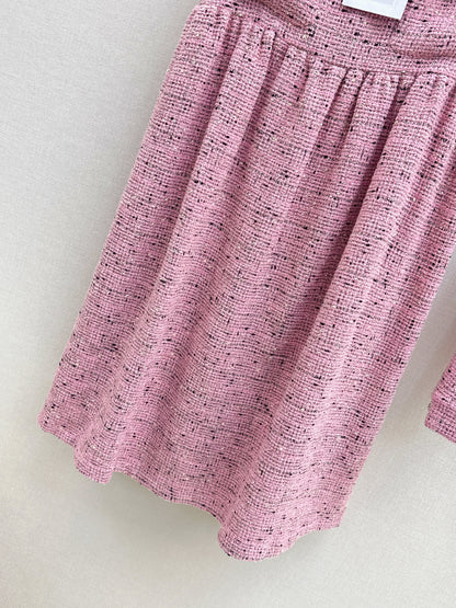 High-Waisted Pleated Long Skirt