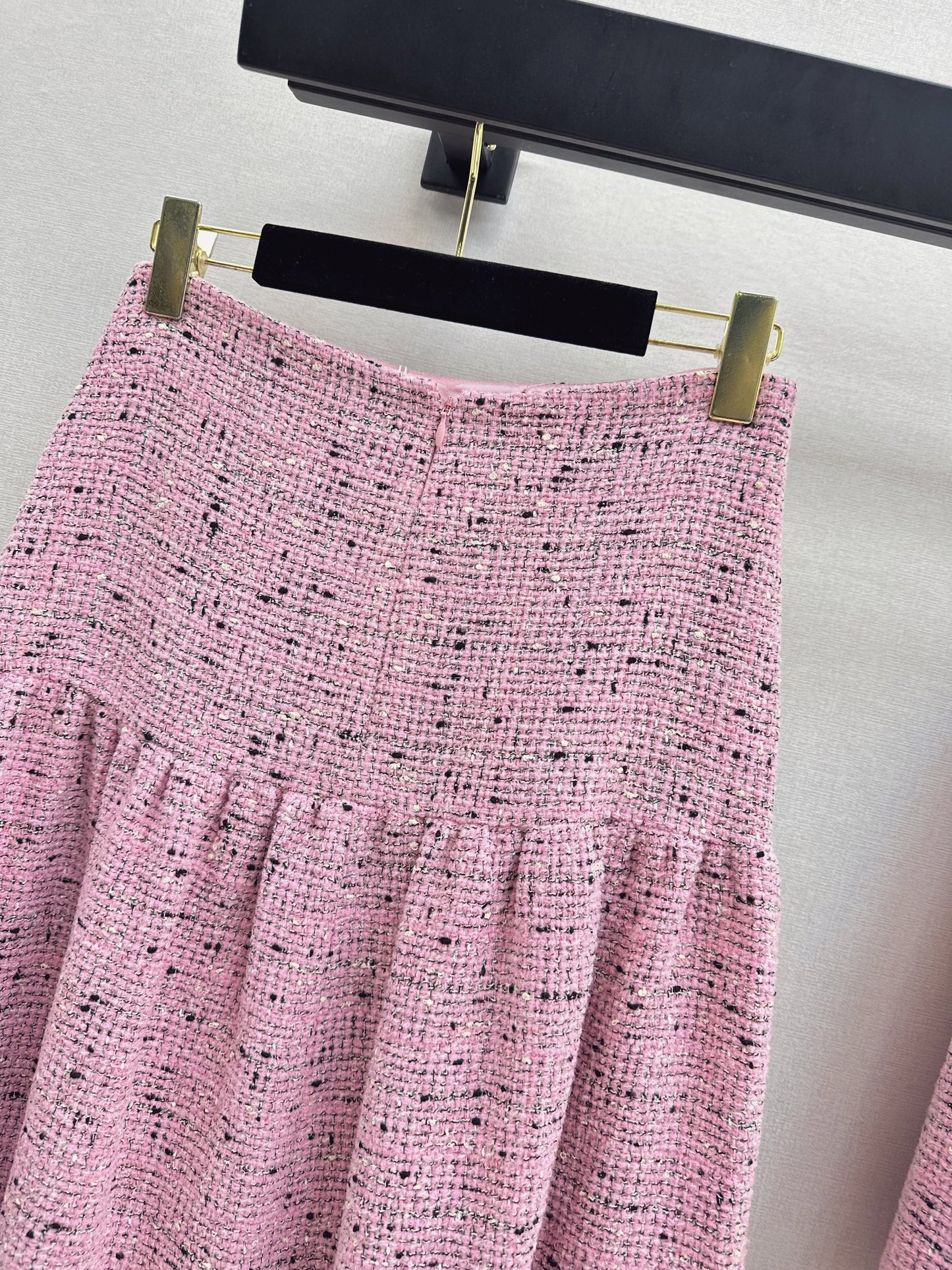 High-Waisted Pleated Long Skirt