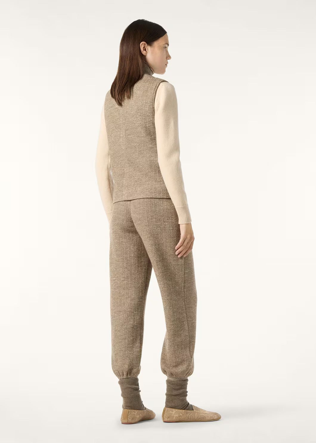 Elastic Waist Tapered Leg Pants