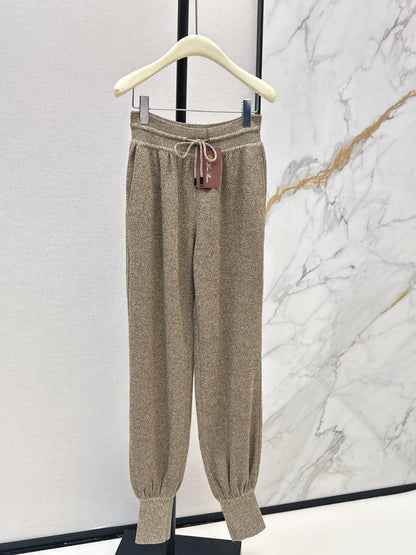 Elastic Waist Tapered Leg Pants