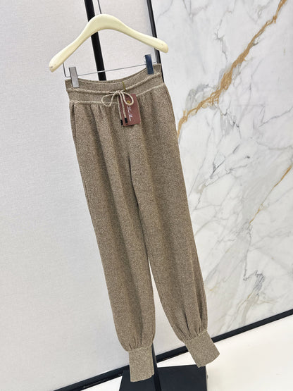 Elastic Waist Tapered Leg Pants