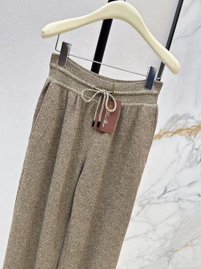 Elastic Waist Tapered Leg Pants