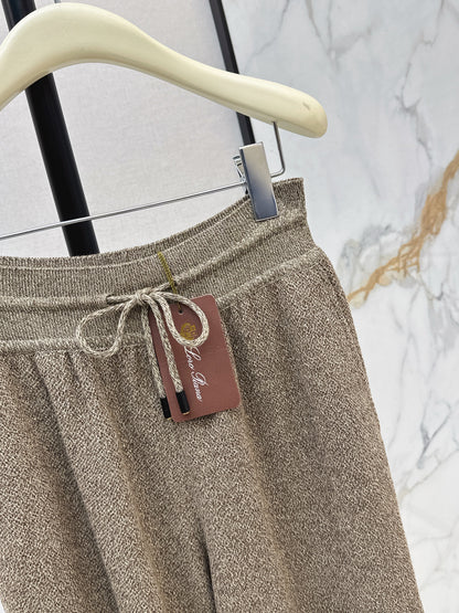 Elastic Waist Tapered Leg Pants