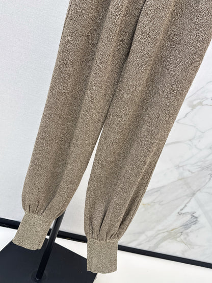 Elastic Waist Tapered Leg Pants