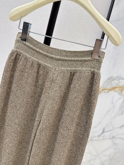 Elastic Waist Tapered Leg Pants
