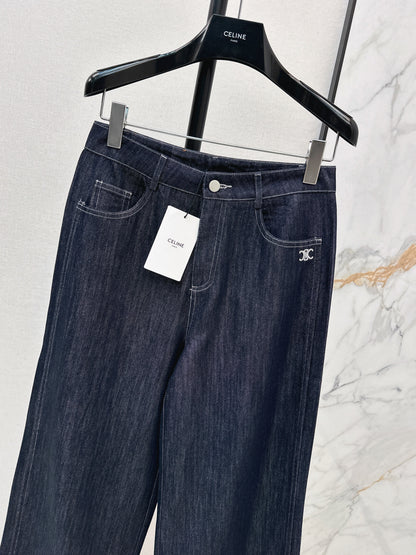 Low-rise denim jeans