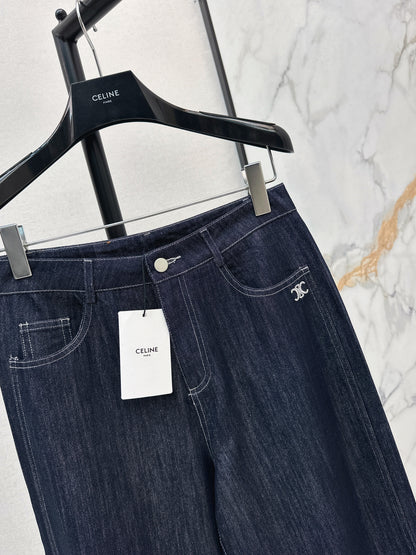 Low-rise denim jeans