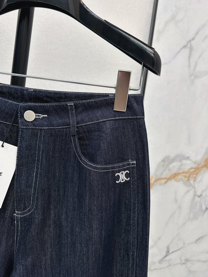 Low-rise denim jeans