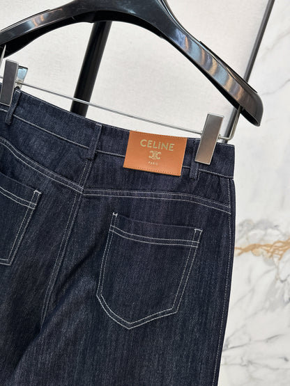 Low-rise denim jeans