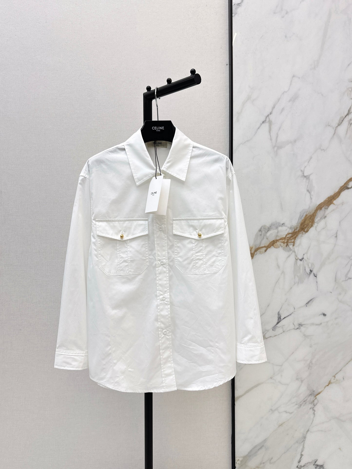 Double-pocket decorative shirt