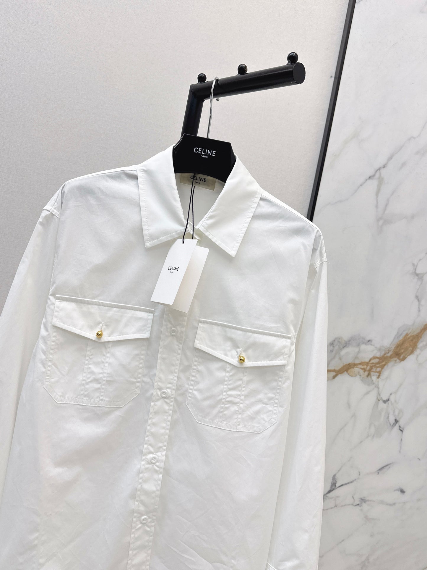 Double-pocket decorative shirt