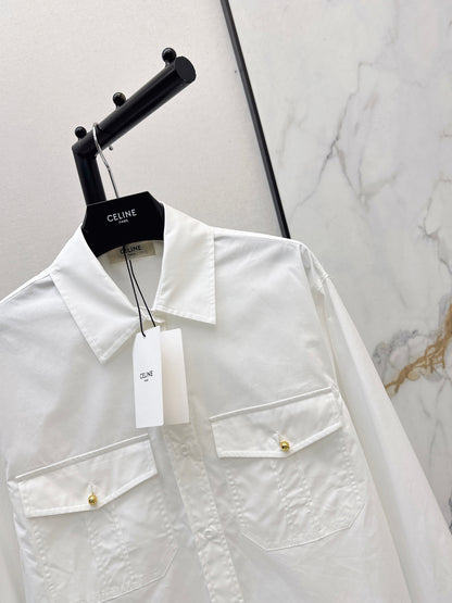 Double-pocket decorative shirt