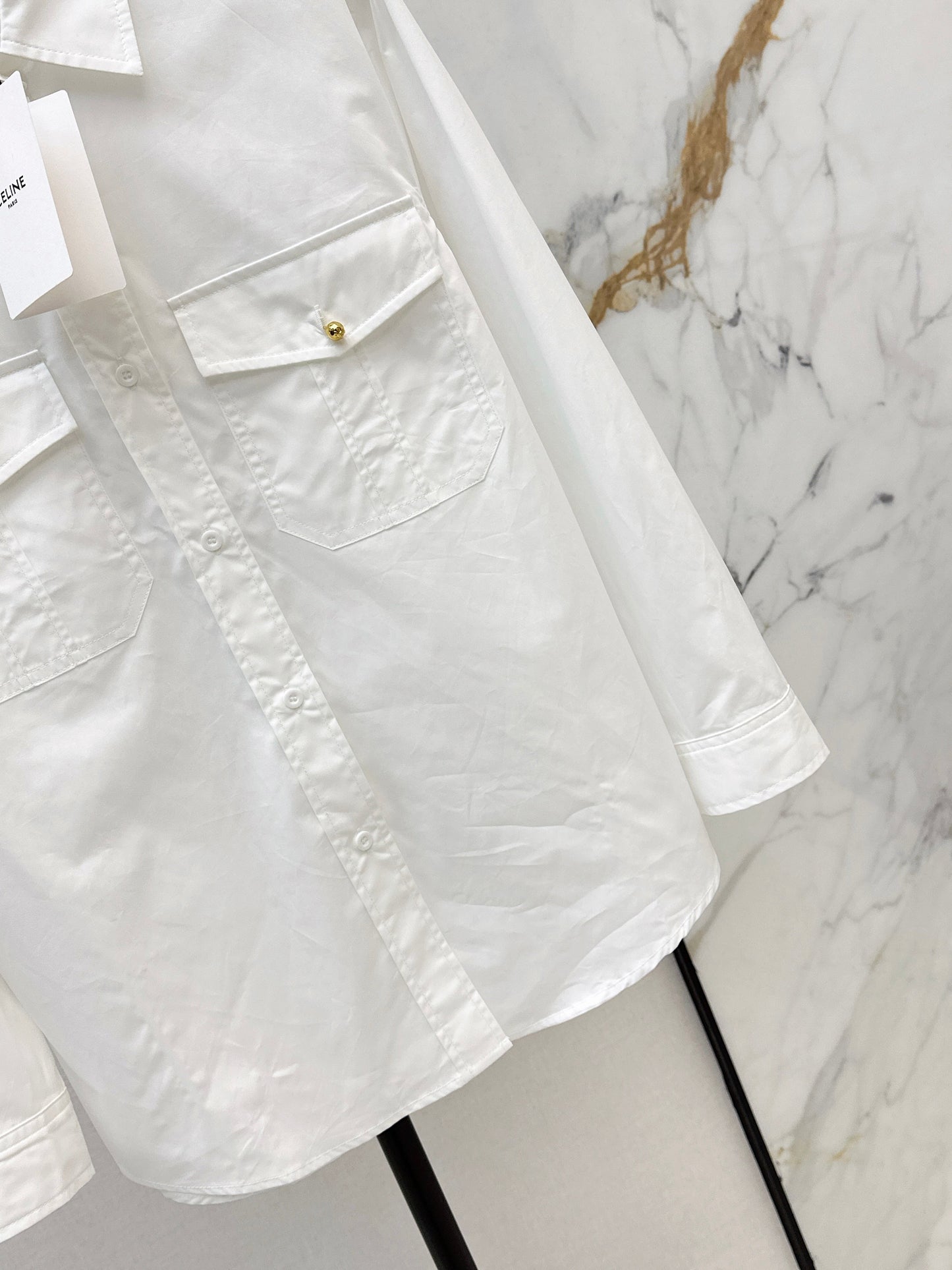 Double-pocket decorative shirt