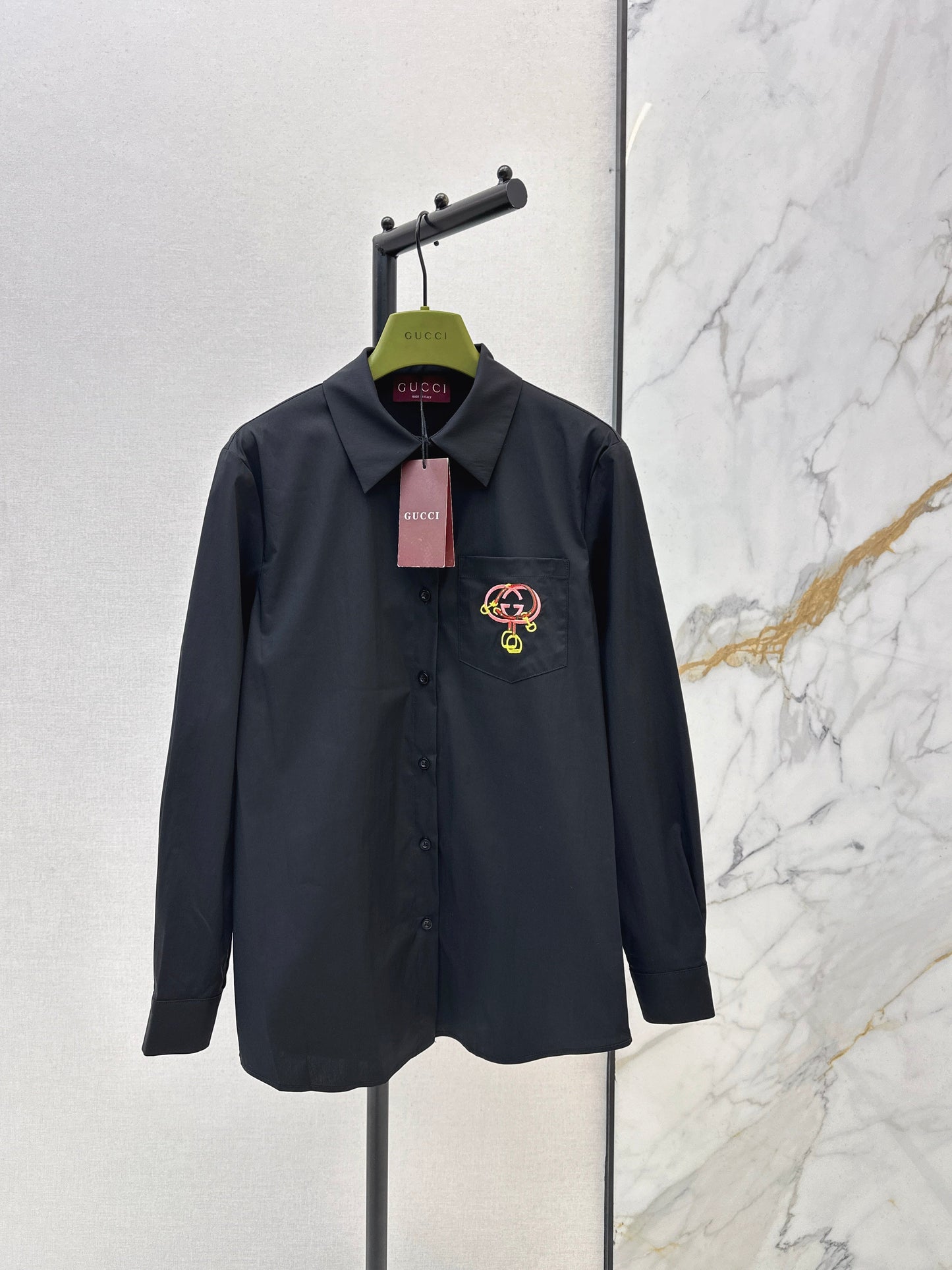 Embroidered Collared Shirt