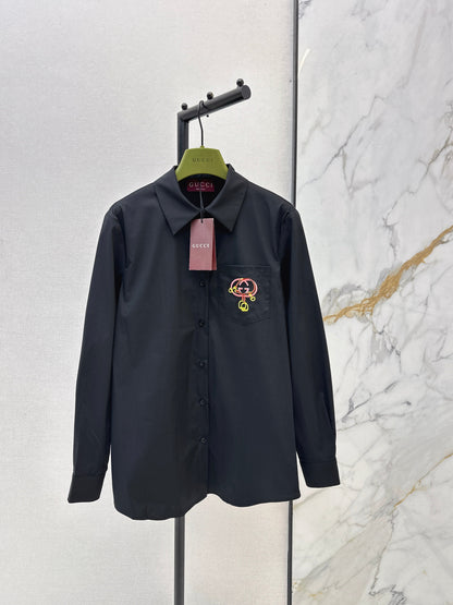Embroidered Collared Shirt