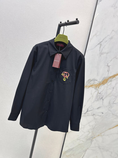 Embroidered Collared Shirt