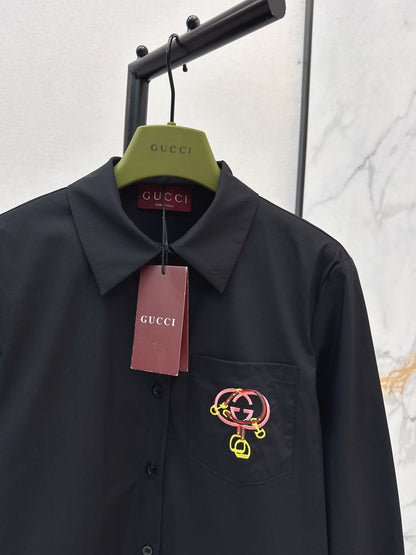 Embroidered Collared Shirt