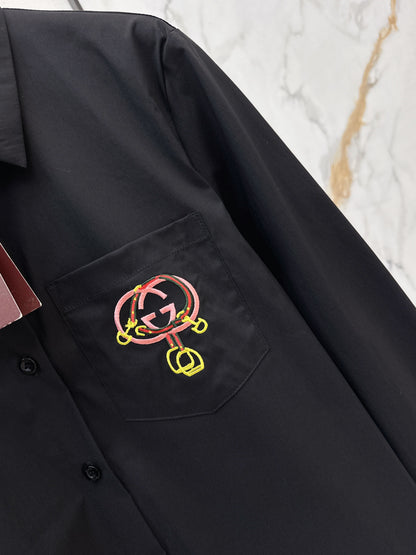 Embroidered Collared Shirt
