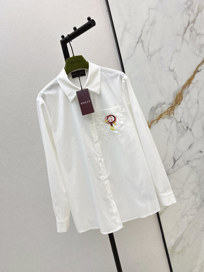 Embroidered Collared Shirt