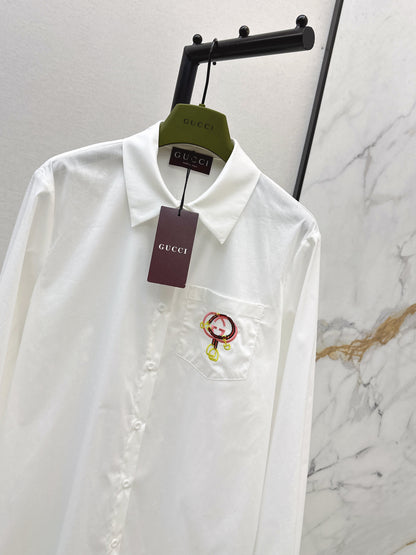 Embroidered Collared Shirt