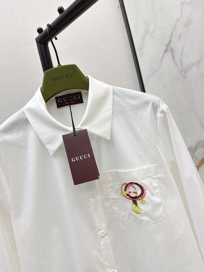 Embroidered Collared Shirt