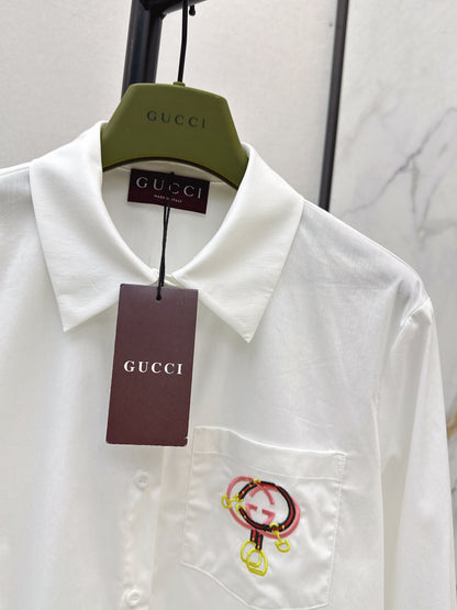 Embroidered Collared Shirt