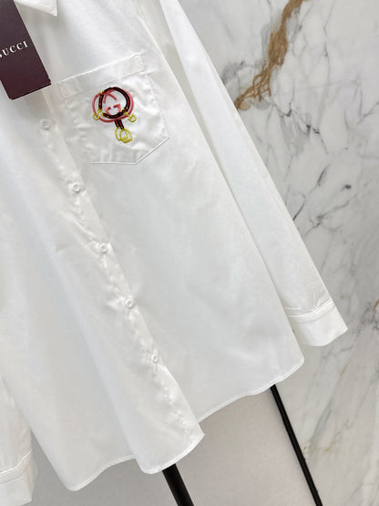 Embroidered Collared Shirt