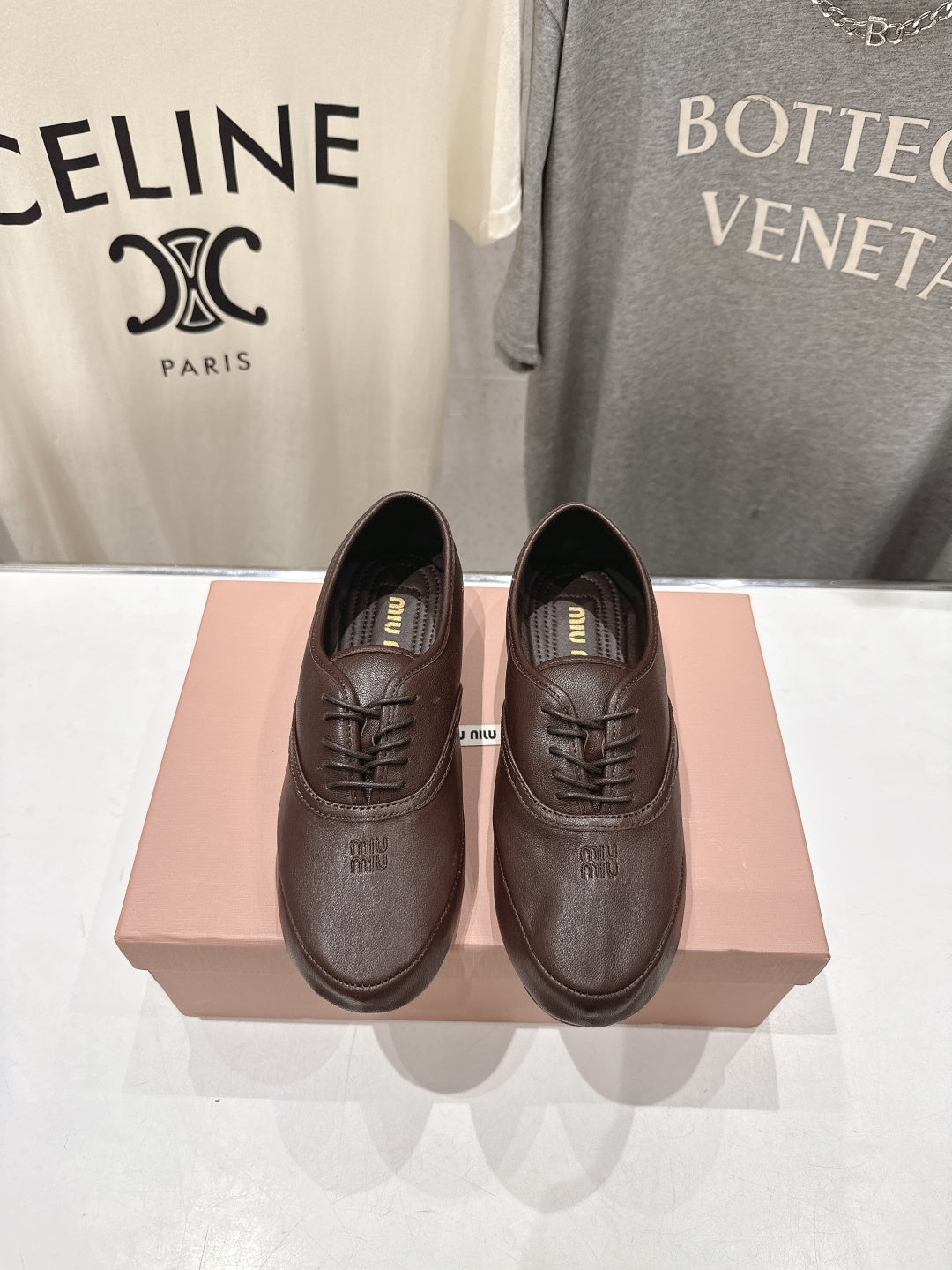 MiuMiu/26SS NEW French fairy style Mary Jane flat shoes