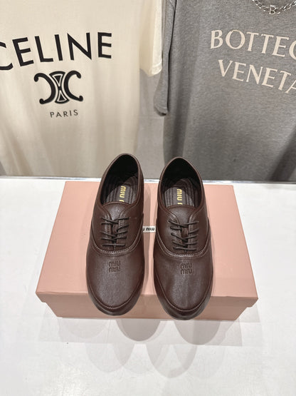 MiuMiu/26SS NEW French fairy style Mary Jane flat shoes