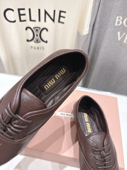MiuMiu/26SS NEW French fairy style Mary Jane flat shoes