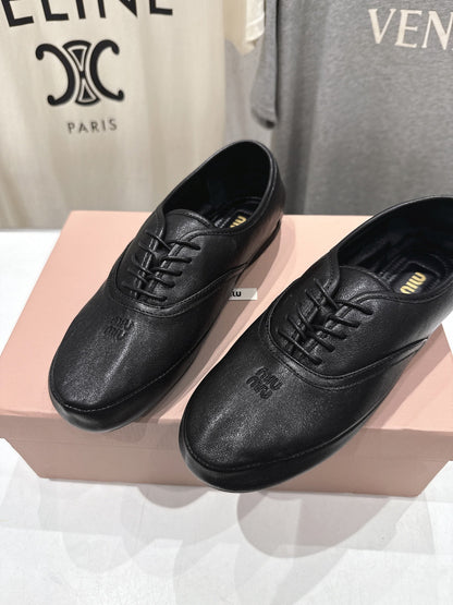 MiuMiu/26SS NEW French fairy style Mary Jane flat shoes