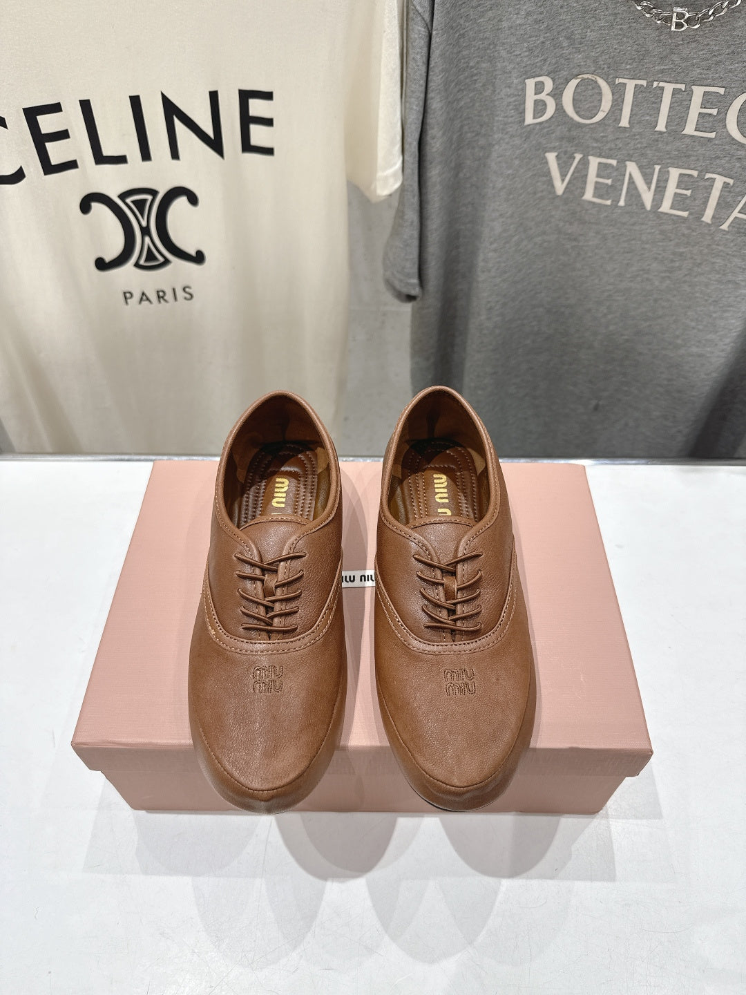 MiuMiu/26SS NEW French fairy style Mary Jane flat shoes