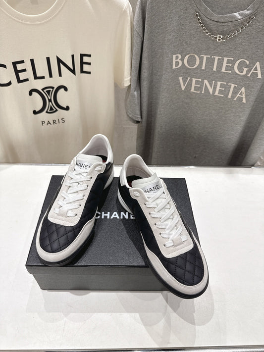 chanel/26SS NEW Diamond Panda Shoes Casual White Shoes Sports Shoes