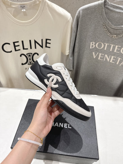 chanel/26SS NEW Diamond Panda Shoes Casual White Shoes Sports Shoes