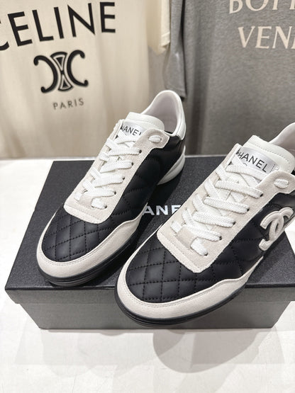 chanel/26SS NEW Diamond Panda Shoes Casual White Shoes Sports Shoes