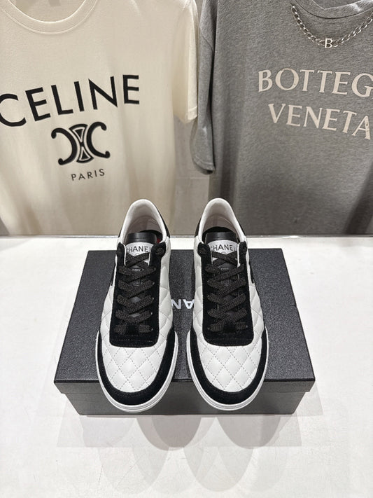 chanel/26SS NEW Diamond Panda Shoes Casual White Shoes Sports Shoes