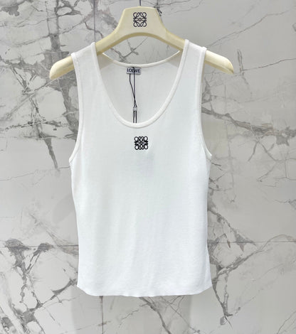 LOEWE/26SS NEW Embroidered knitted sleeveless vest