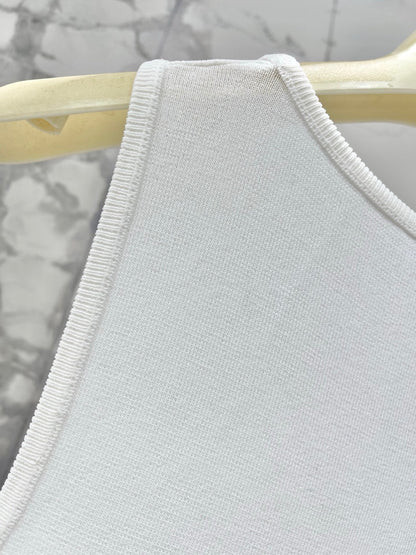 LOEWE/26SS NEW Embroidered knitted sleeveless vest