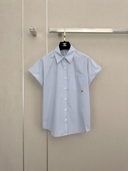 chanel/🔥Highest Quality🔥26SS NEW Lapel short-sleeved shirt