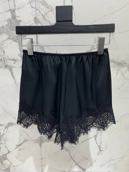 Yves Saint Laurent/🔥Highest Quality🔥26SS NEW romantic and sexy lace acetate shorts