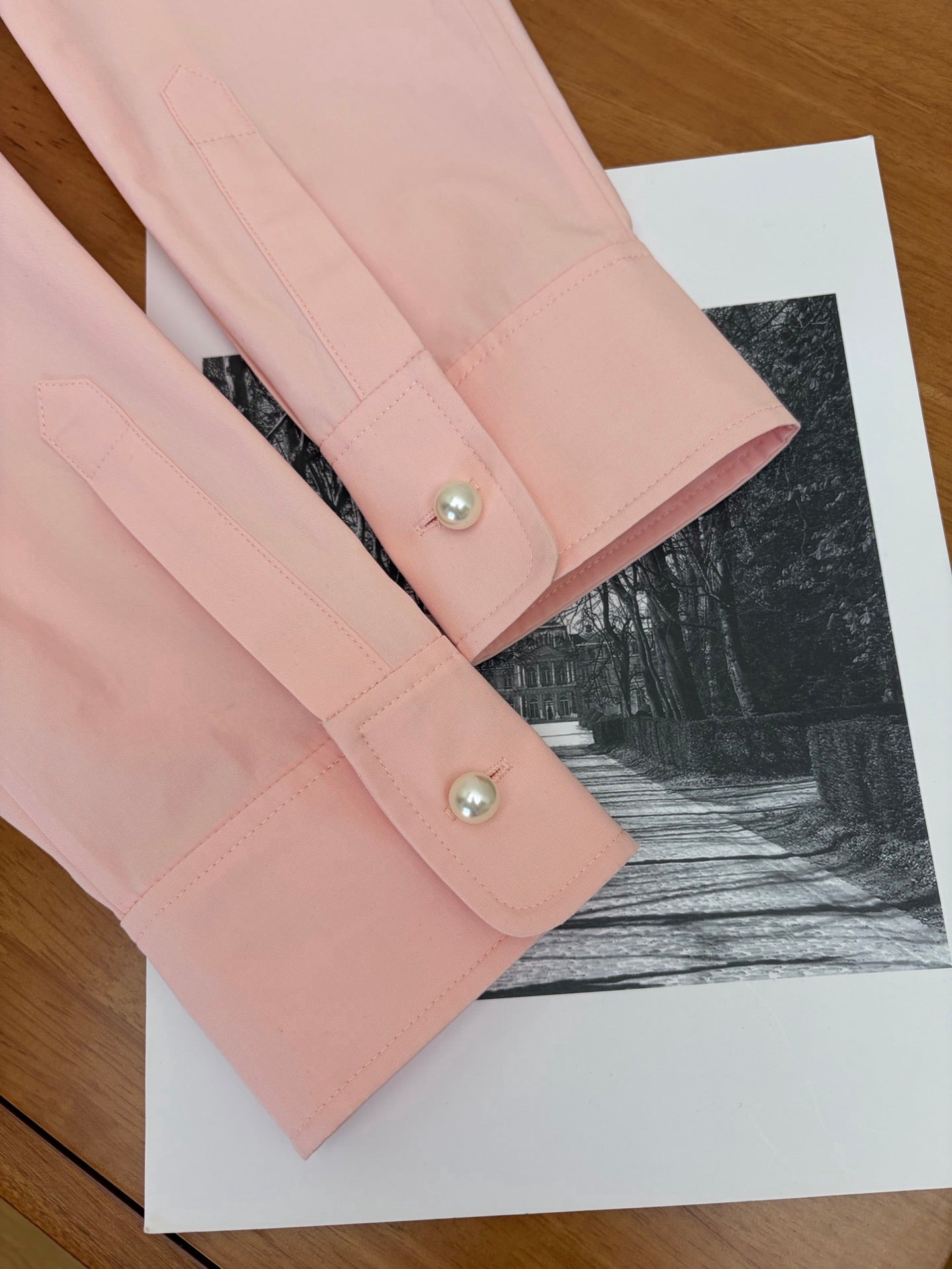 chanel/🔥Highest Quality🔥26SS NEW show style double pocket silk cotton pink shirt