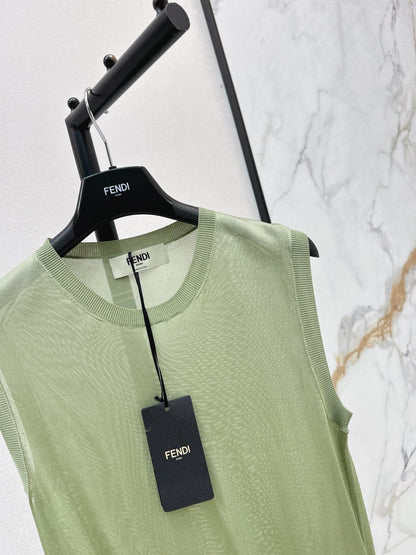 Fendi/26SS NEW Olive Green Sleeveless Vest