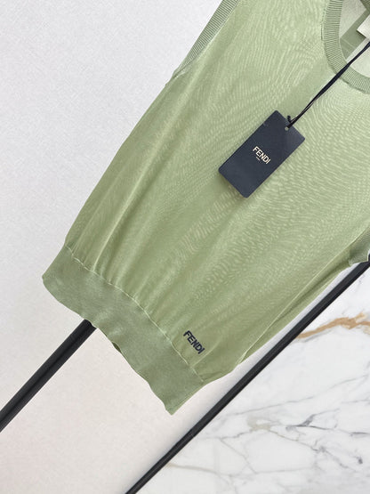 Fendi/26SS NEW Olive Green Sleeveless Vest