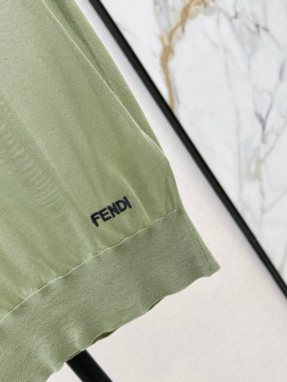 Fendi/26SS NEW Olive Green Sleeveless Vest