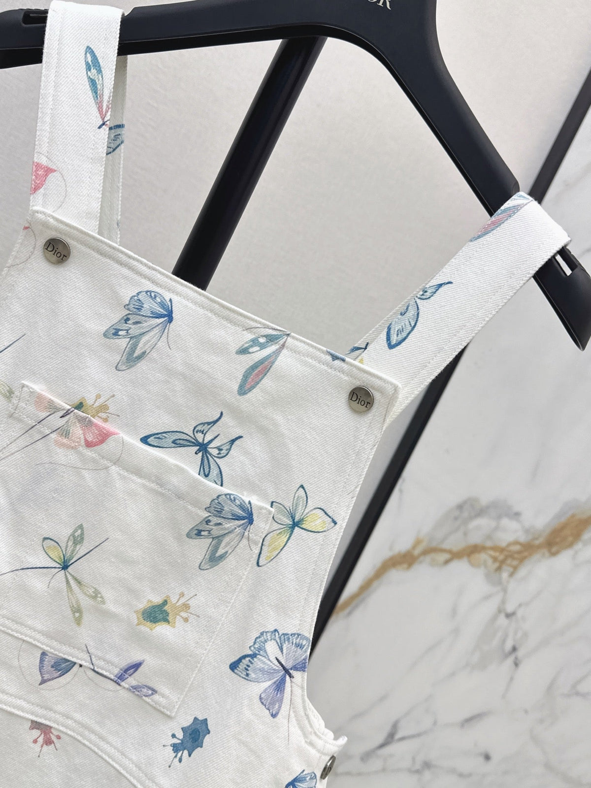 Dior/26SS NEW Nautical Series Denim Overalls Dress