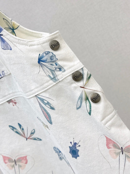Dior/26SS NEW Nautical Series Denim Overalls Dress