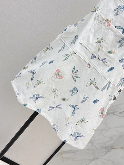Dior/26SS NEW Nautical Series Denim Overalls Dress