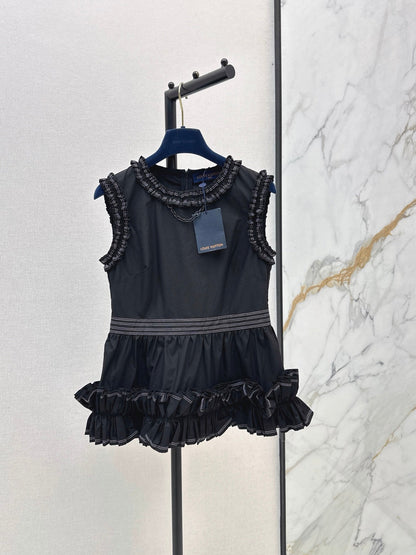 Louis Vuitton/26SS NEW Sleeveless Top with Ruffled Hem